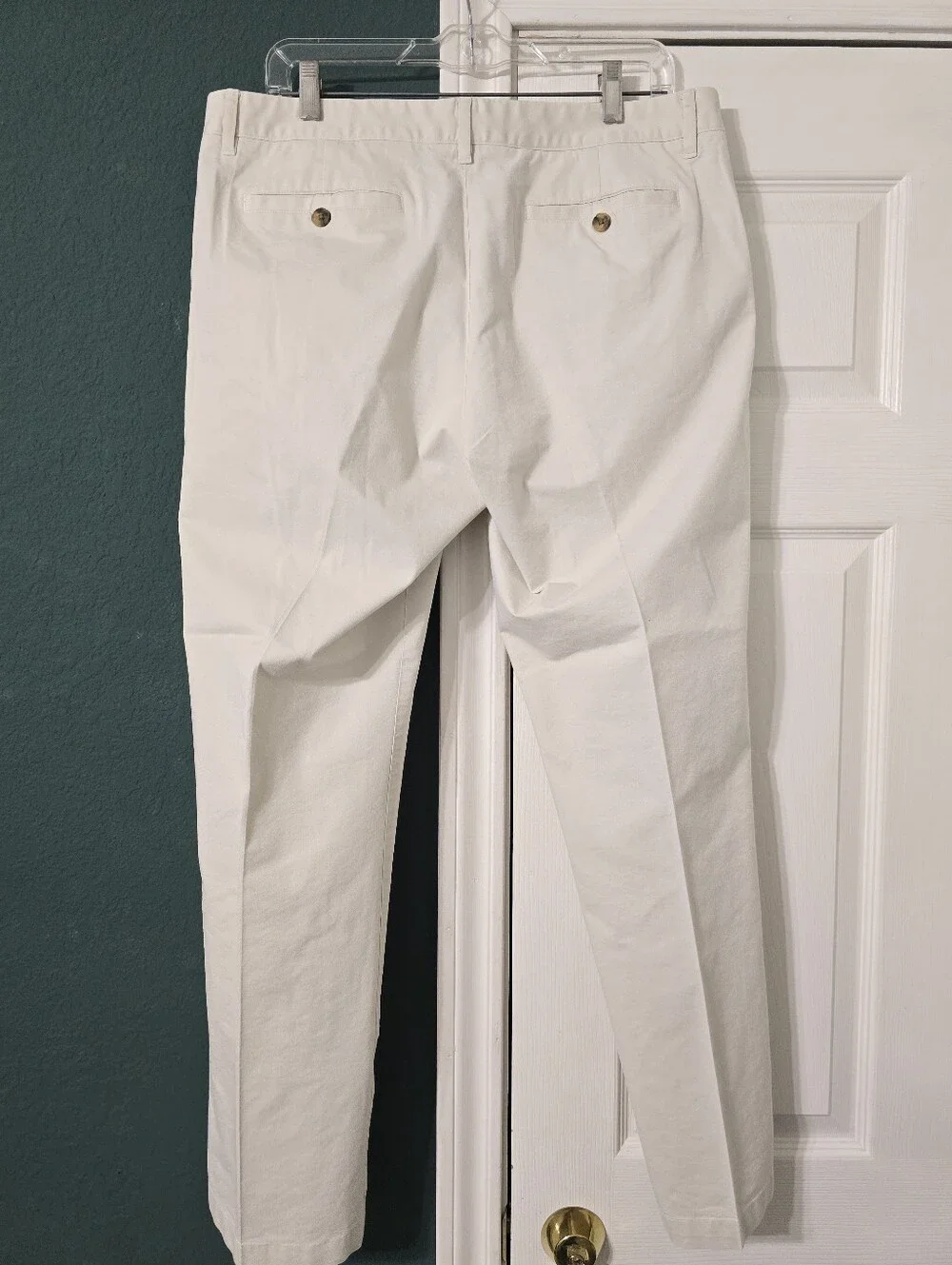 35x30 Bonobos Flat Front Chino Pants Straight Leg Beige Stretch Casual Office